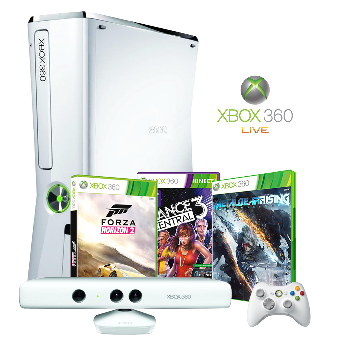 XBOX 360 + RGH Freestyle + 1 controle + 1 Kinect GRÁTIS +25GAMES